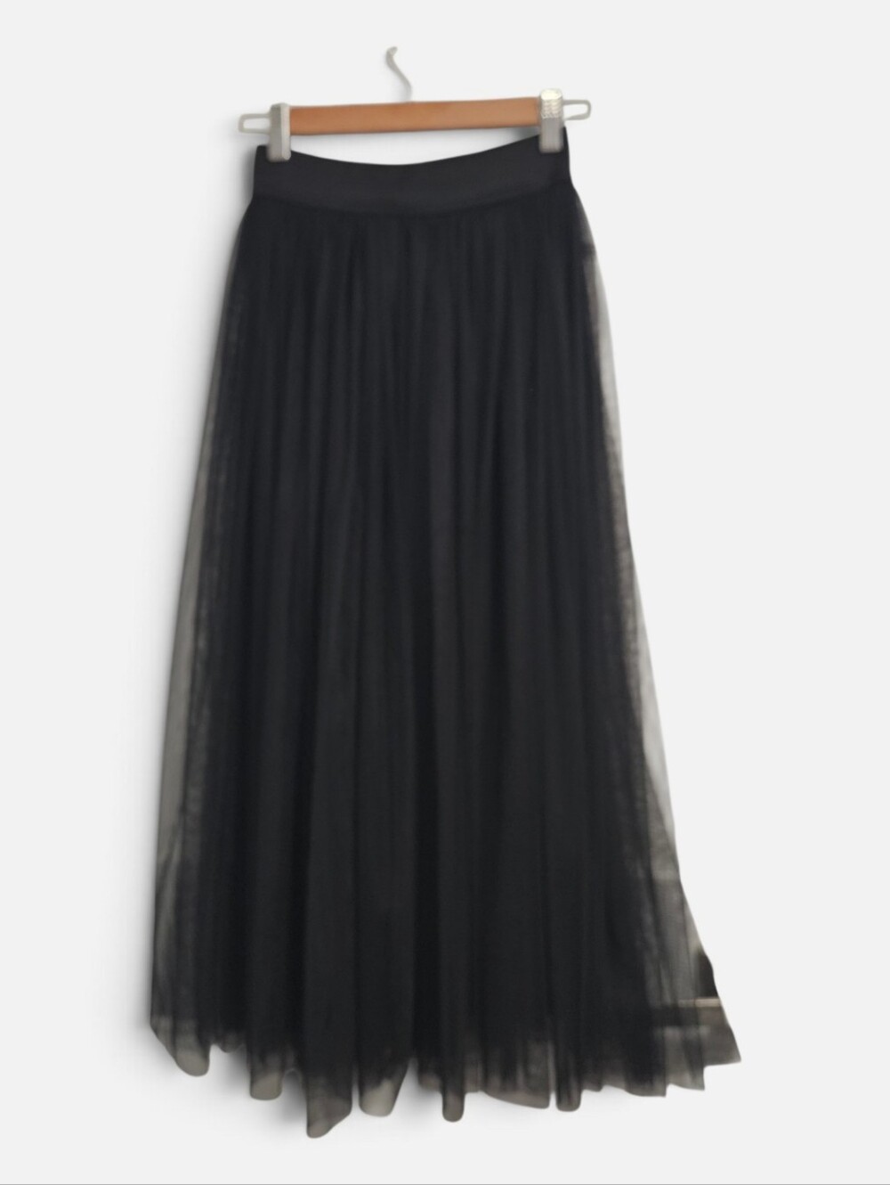 Tulle Midi A line Black whimsygoth Fairy Grunge Balletcore Skirt Size Small